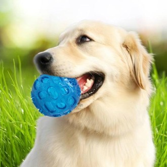 Pet Sounding Toy Elastic Ball Golden Retriever Puppy Molar Bite Resistant Tooth Toy, Size:8*8cm, Random Color Delivery