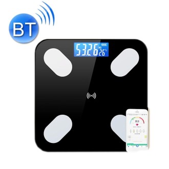 Smart Bluetooth Weight Scale Home Body Fat Measurement Health Scale Solar + Charge Model(Black True Class)