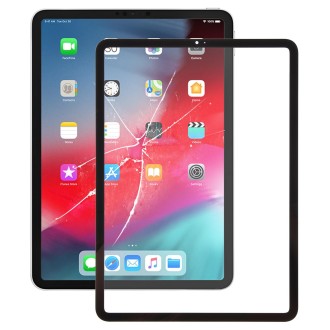 For iPad Pro 11 2018 2020 Front Screen Outer Glass Lens with OCA Optically Clear Adhesive(Black)