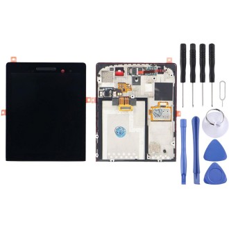 Original LCD Screen for BlackBerry P9983 Digitizer Full Assembly with Frame(Black)