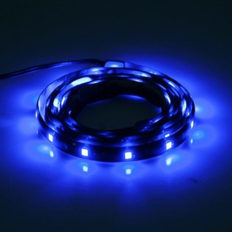 5 PCS 90cm 45 LED Waterproof Flexible Car Strip Light, DC 12V(Blue Light)