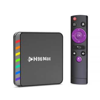 H96 Max W2 4K Ultra HD Android 11.0 Smart TV Box with Remote Control, Amlogic S905W2 Quad-Core, 4GB+32GB(AU Plug)