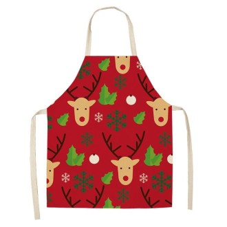 Fabric Linen Cleaning Apron Christmas Party Decoration Apron, Size: 68x55cm(WQ-001532)