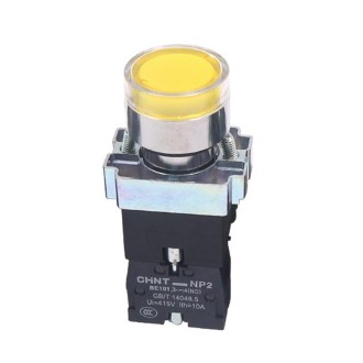 CHINT NP2-BW3561/220V 1 NO Pushbutton Switches With LED Light Silver Alloy Contact Push Button