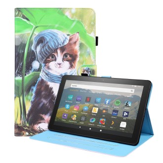 For Amazon Fire HD 10 2021 Animal Pattern Horizontal Flip Leather Case with Holder & Card Slots & Photo Frame & Sleep / Wake-up 