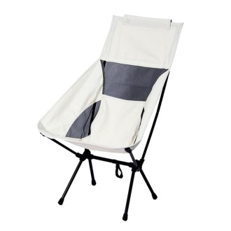 Large Outdoor Camping Leisure Beach Portable Folding Chair (White)