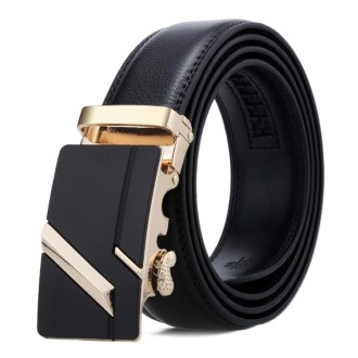 Dandali Casual Men Automatic Buckle Belt Business Soft Leather Pants Band, Length (cm): 125cm(ZD-5)