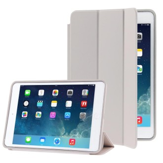 3-folding Naturally Treated Leather Smart Case with Sleep / Wake-up Function & Holder for iPad mini / mini 2 Retina(Grey)