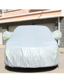 PVC Anti-Dust Sunproof Sedan Car Cover with Warning Strips, Fits Cars up to 4.1m(160 inch) in Length