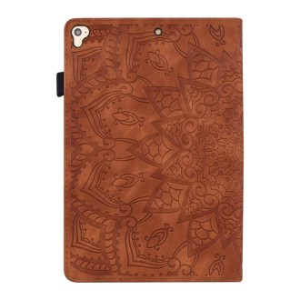 For iPad Pro 9.7 inch Calf Pattern Double Folding Design Embossed Leather Case with Holder & Card Slots & Pen Slot & Elastic Ban