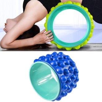 Yoga Back Bend Open Back Equipment Stovepipe Pilates Ring for Beginner(Upgrade Massage (Gems ??Blue))