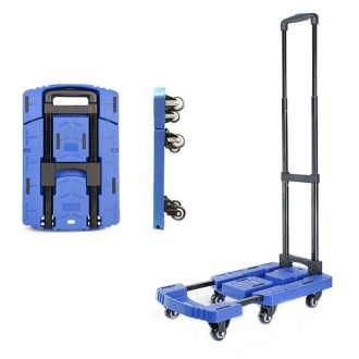 Folding Hand Trolley Portable Luggage Handling Turtle Cart(Blue)