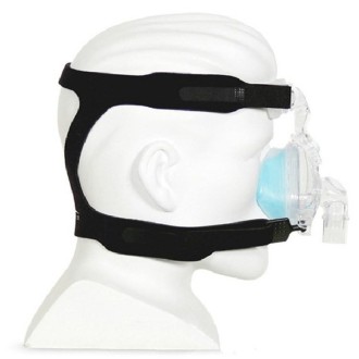 Ventilator Mask Four-point Headband without Nasal Mask for Philips Wellcome / Resmy / Remart / Yuyue Ventilator(Black)