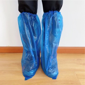 5pairs Disposable Shoe Cover Long Tube Protective Dustproof Waterproof Shoe Cover, Specification: Thickness 55cmx35cm