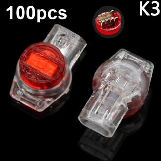 K3 100pcs Network Cable Telephone Line Connector Moisture-Proof Waterproof Wiring Terminals