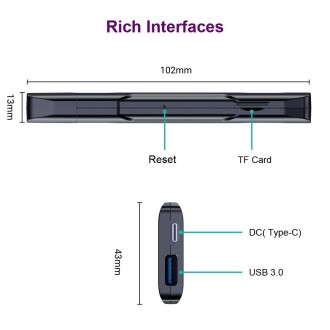 HK1 RBOX D8 RK3528 Android 13.0 Quad Core 8K HD Wifi6 Bluetooth TV Stick, RAM:2GB+16GB(AU Plug)