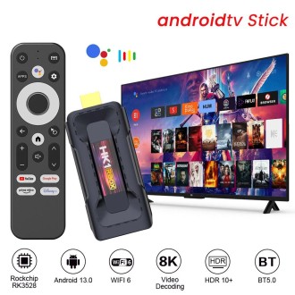 HK1 RBOX D8 RK3528 Android 13.0 Quad Core 8K HD Wifi6 Bluetooth TV Stick, RAM:2GB+16GB(AU Plug)