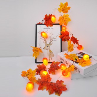 2m 10 Lights LED Decorative Light String, Style:Maple Leaf + Acorn