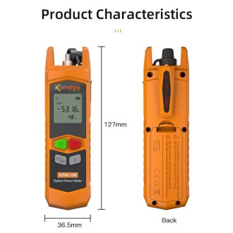 Komshine High Precision Optical Power Meter Mini Fiber Optic Light Attenuation Tester With LED, Specification: A-G/-70dBM to +6D