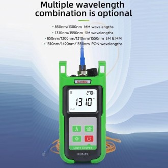 Komshine Handheld Laser Light Source Fiber Tester with LED Backlight, Model: KLS-35-MS