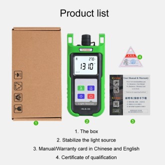 Komshine Handheld Laser Light Source Fiber Tester with LED Backlight, Model: KLS-35-MS