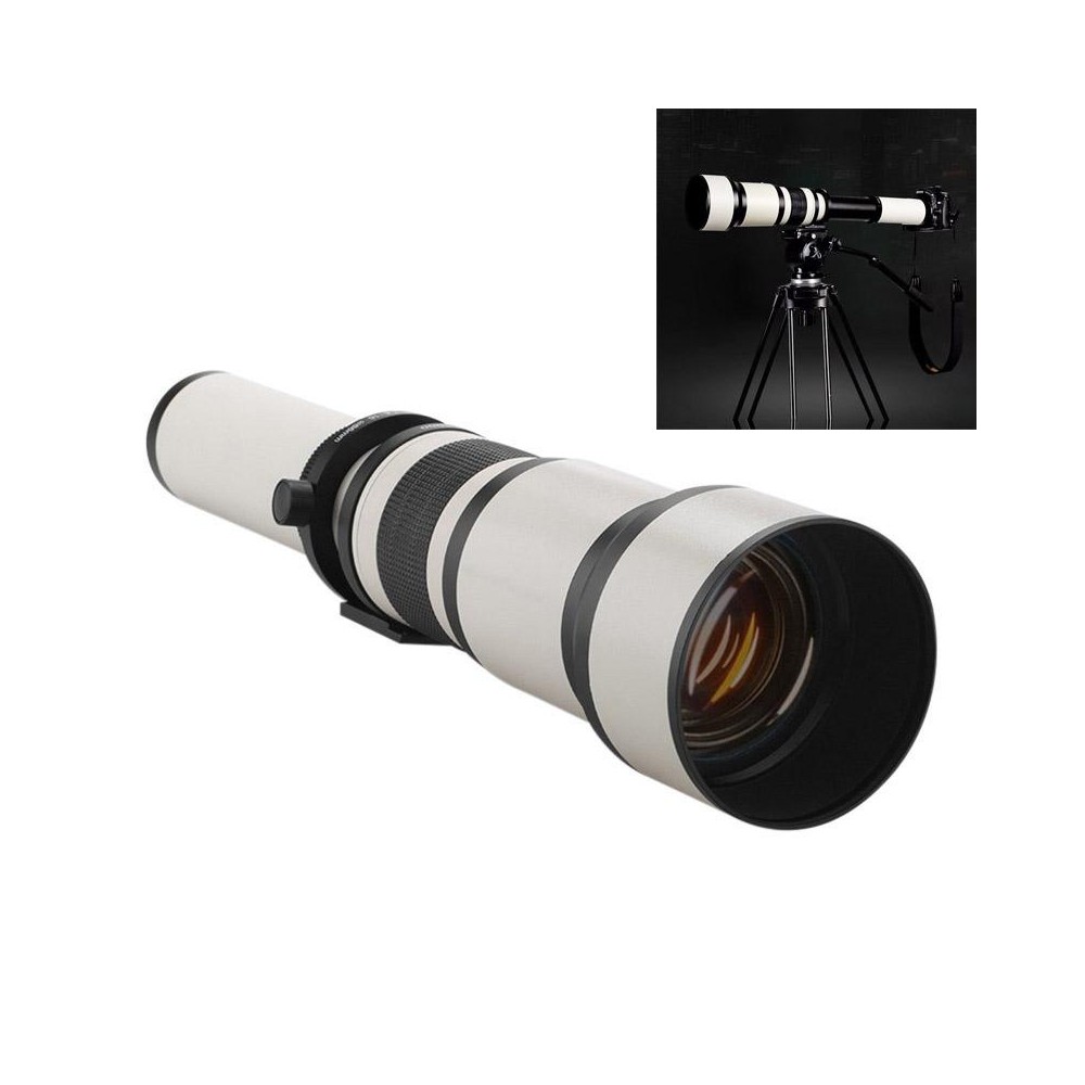 Lightdow 650-1300mm Telephoto Zoom Camera Lens T2 Astronomical Mirror Telephoto Lens for Canon Mount