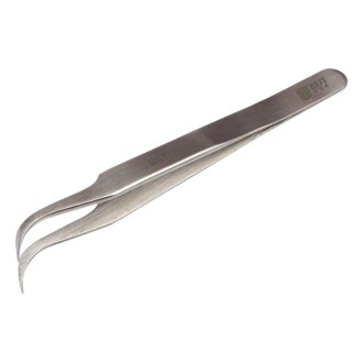 BEST BST-15L Brushed stainless steel tweezers