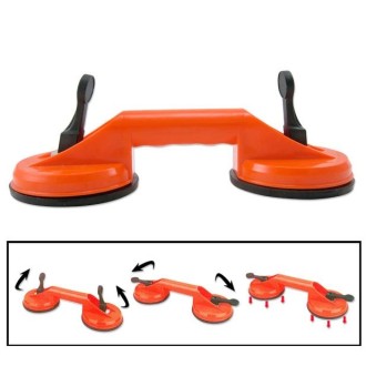 Double Suction Cup Dent Puller Glass Handle Repair Tool for PC / Laptop / iMac / LCD TV, Diameter: 11.5cm