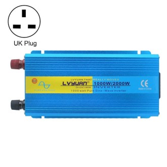 LVYUAN  2000W Car Home Pure Sine Wave Solar Inverter, Specification: 12V To 220V UK Plug