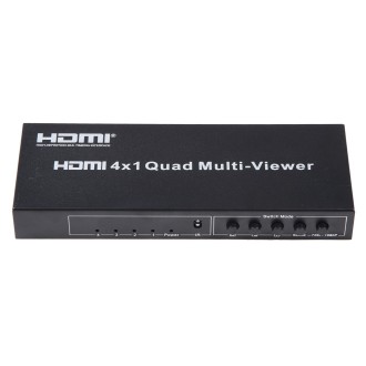 4 in 1 Out HDMI Quad Multi-viewer with Seamless Switcher, US Plug