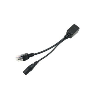 15 PCS POE Split Line Network Camera Power Splitter RJ45 Network Port Power Supply(Black)