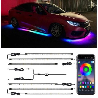 Car Modification Symphony Voice Control LED Chassis Lights, Specification:4 x 60cm + 2 x 120cm