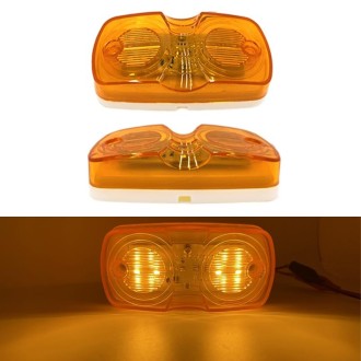 2pcs MK-106 Truck 12LEDs Side Marker Light (Yellow Light)