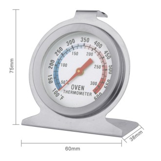 High Quality Stainless Steel Stand Up Oven Thermometer Gauge Gage (0-300 Degree Centigrade)(Silver)