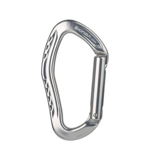 XINDA  22KN Rock Climbing  Straight Quickdraw Spring-loaded Gate Buckle Aluminum Carabiner(Silver)