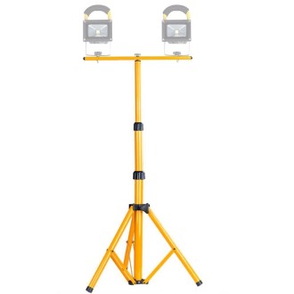 LED Flood Light Lamp Work Emergency Lamp Tripod Stand, LED Flood Light Not Included, Adjustable Maximum Height: about 150cm(Yell