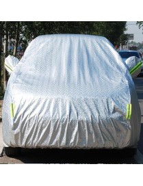 Aluminum Film PEVA Cotton Wool Anti-Dust Waterproof Sunproof Anti-frozen Anti-scratch Heat Dissipation SUV Car Cover with Warnin