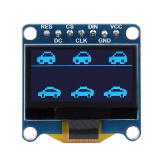 Waveshare 0.96 inch OLED Display Module, 128×64 Resolution, SPI / I2C Communication(E Blue)