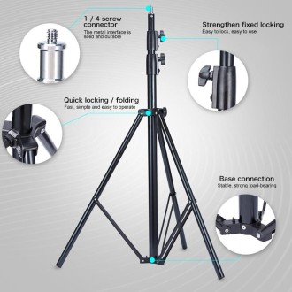 TRIOPO 2.8m Height Professional Photography Metal Lighting Stand Holder for Studio Flash Light