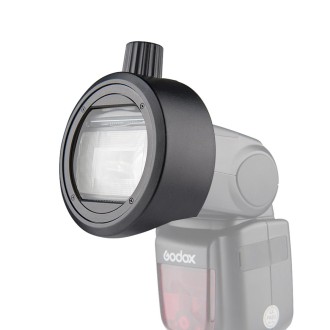 Godox S-R1 Flash Speedlite Round Shape Adapter for Godox TT685 / V860II / V350 / TT600(Black)