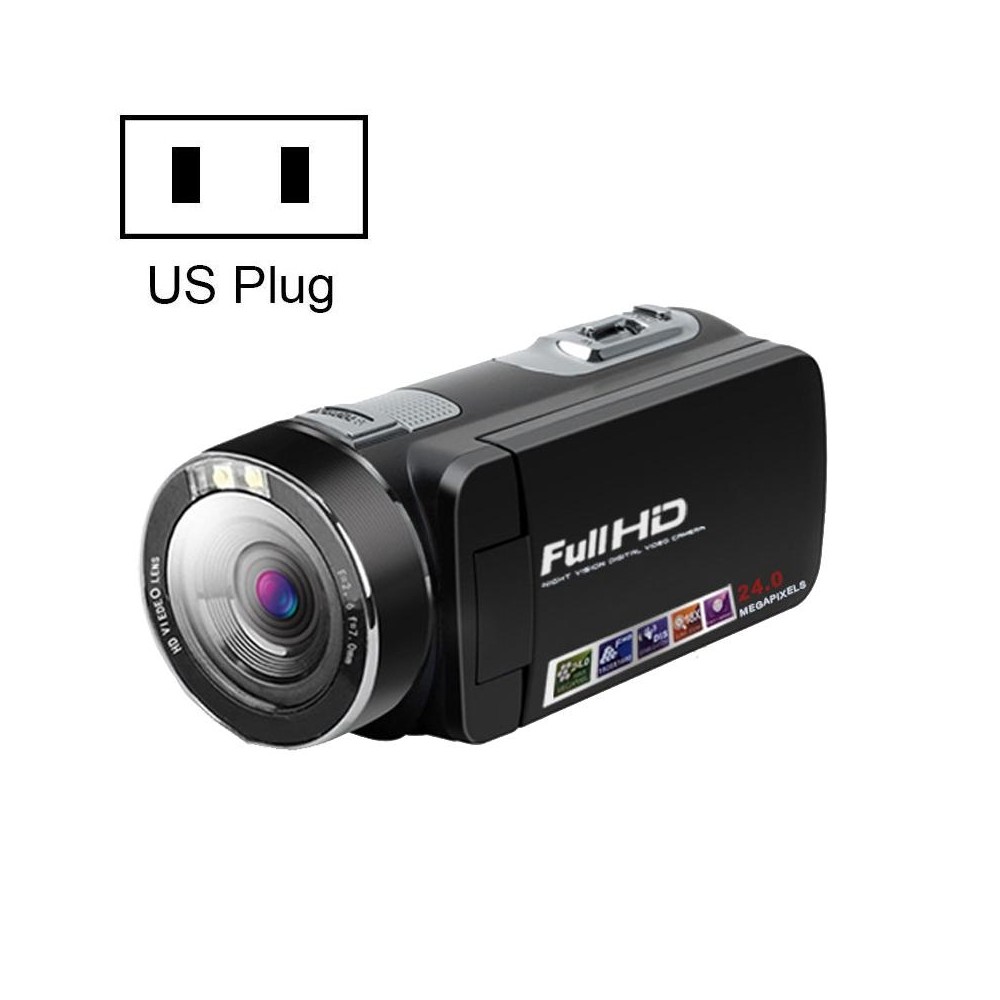 1080P 24MP Foldable Digital Camera, Style: US Plug