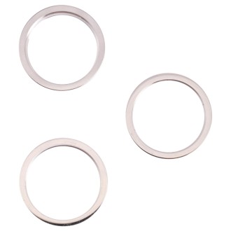 3 PCS Rear Camera Glass Lens Metal Outside Protector Hoop Ring for iPhone 13 Pro(White)