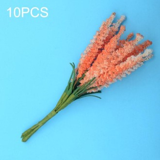 10 PCS DIY Wreath Material Artificial Flowers PE Mini Lavender Wedding Home Decoration(Orange)