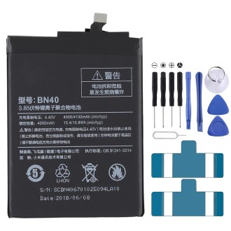 4000mAh BN40 for Xiaomi Redmi 4 Prime Li-Polymer Battery