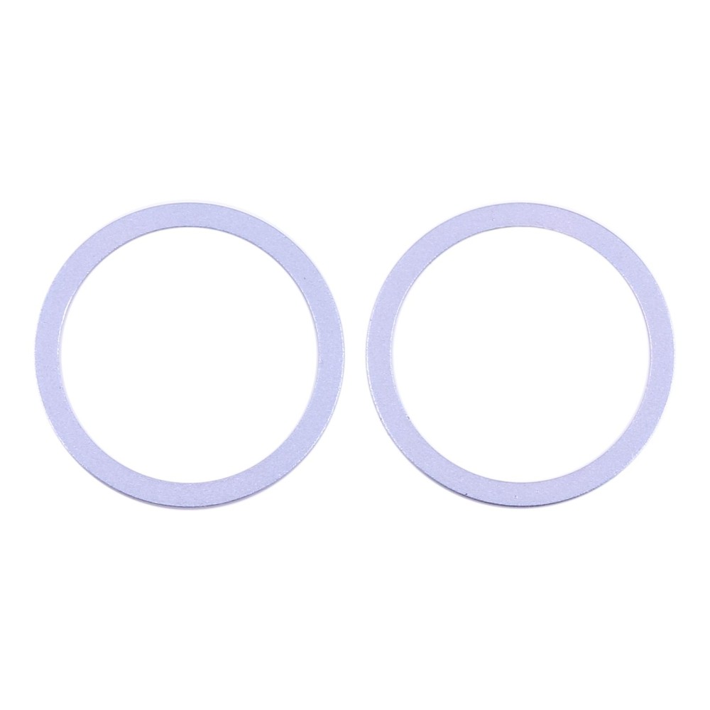 2 PCS Rear Camera Glass Lens Metal Protector Hoop Ring for iPhone 12(Purple)