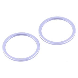 2 PCS Rear Camera Glass Lens Metal Protector Hoop Ring for iPhone 12(Purple)