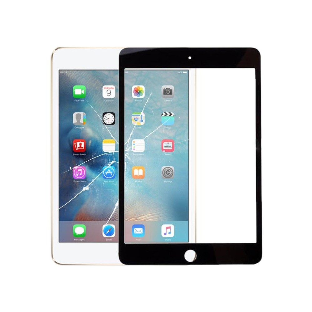 Front Screen Outer Glass Lens for iPad Mini 4 A1538 A1550 (Black)