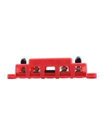 CP-4124-02 RV Yacht M8 Single Row 4-way Power Distribution Block Busbar with Cover with 300A Fuse