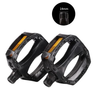 WEST BIKING 2pairs Universal Folding Non-Slip Pedals For Children Bicycles(Black Diameter 14mm)