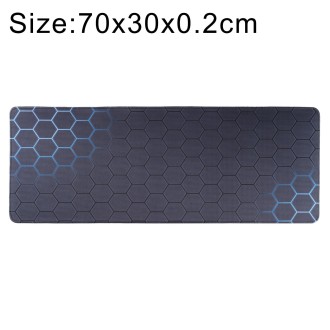 Anti-Slip Rubber Cloth Surface Game Mouse Mat Keyboard Pad, Size:70 x 30 x 0.2cm(Blue Honeycomb)